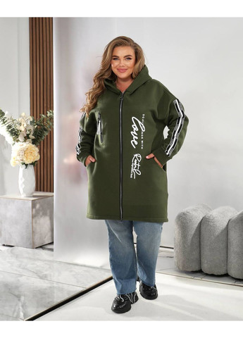 Оливковый (хаки) демисезонный кардиган DK/DL Мода без кордонів