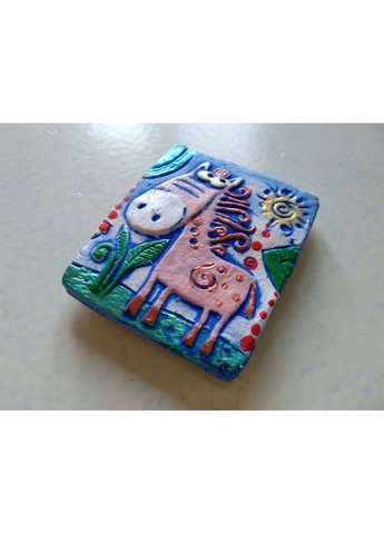 Керамический магнит «Солнечная лошадь» (пудровая) Коти&Ангели (371798202)