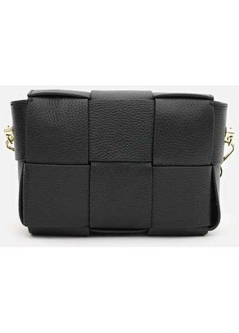 Сумка на плече крос-боді для телефону жіноча з натуральної шкіри Чорний 37228 Borsa Leather (353689910)