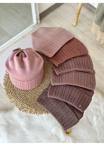 Шапка жіноча з защипом, модель колосок, шапка для дівчат на осінь в 28 кольорах No Brand (362917479)