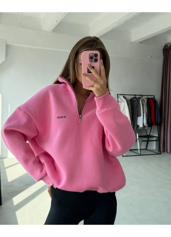 Худи женский оверсайз тепла с высоким горлом на змейке на осень JUGO STYLE H 348 (361146552)