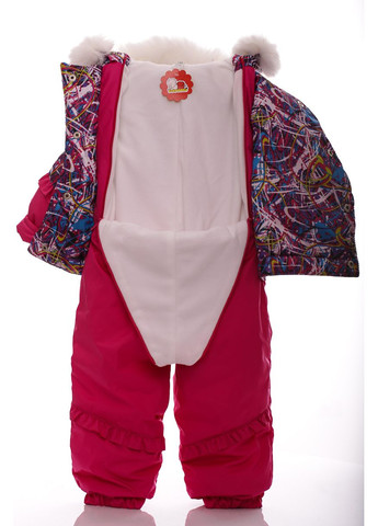 Комбінезон для дівчинки Трансформер на холлофайбері Рюша малиновий 92 см (28692) BABYKROHA (297199157)