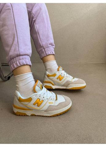 Бежевые демисезонные кроссовки мужские new balance 550 yellow нью беланс 550 No Brand