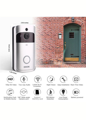 Бездротовий відеодзвінок V5 Смарт Wi-Fi Eken (363321385)