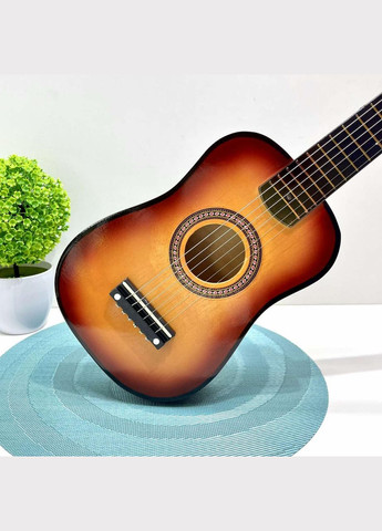 Гітара дерев'яна дитяча 6 струн Жовто-червона (M 1369) No Brand (335053276)