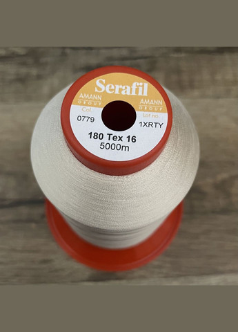 Нитки Serafil Amann 180 5000м 120/2 світло-бежева AMANN GROUP (334343551)