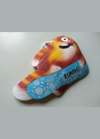 Керамическое настенное панно "Кот на сноуборде" Коти&Ангели (315049153)