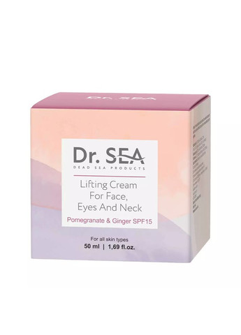 Dr. Sea Ліфтинг-крем для обличчя, зони навколо очей і шиї Dr.Sea Гранат та Імбир SPF15, 50 мл — Крем, Ізраїль (303402308)