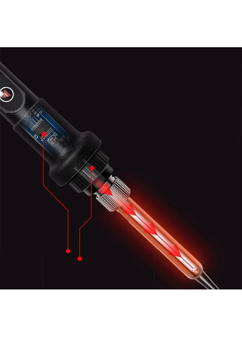 Паяльник 908 80Вт комплект набір з регулюванням температури 80W з керамічним нагрівачем No Brand (361856948)