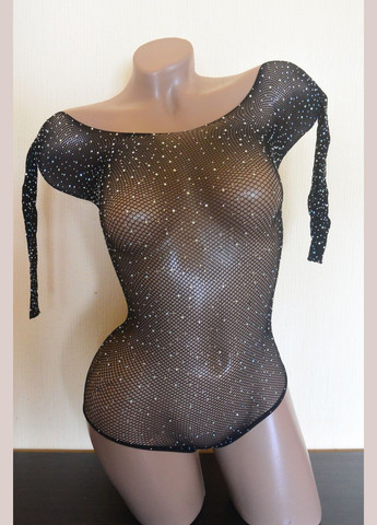 Чорний демісезонний комплект зі стразами боді колготи sexy onesize (1-113 5-3) No Brand