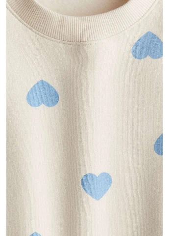 H&M свитшот для девочки молочный