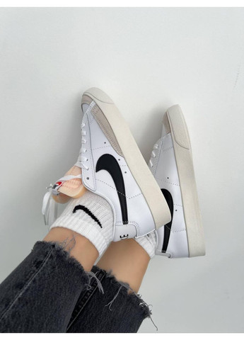 Чорні Осінні кросівки чоловічі nike blazer 77 low ‘77 vintage white black найк блейзер No Brand