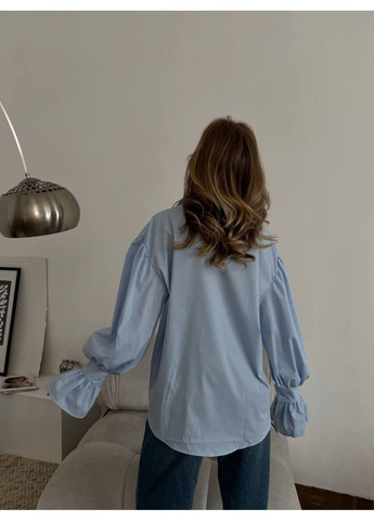 Голубой рубашка No Brand