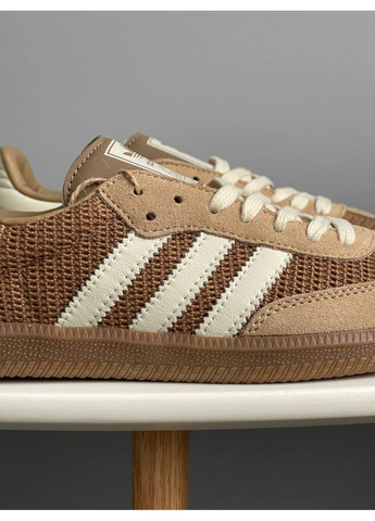 Коричневі Осінні кросівки чоловічі і жіночі adidas samba og cardboard | адідас самба ог коричневі No Brand