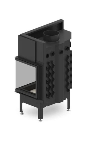 Камінна топка ALBERO AL14R.H-BDBI Cкло декор цільногнуте+додаткове внутрішнє скло цільногнуте Hitze (370385507)