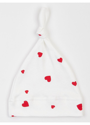 Молочный детский комплект для новорожденных красные сердечка (боди,ползунки и шапочка) KRAKO