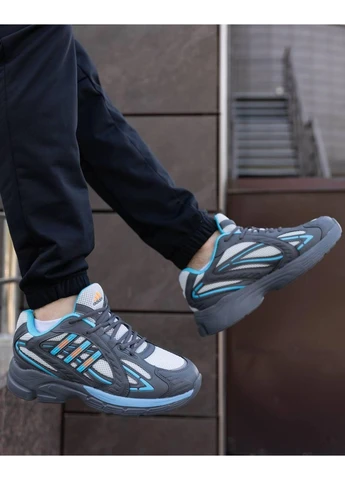 Сірі кросівки чоловічі adidas responce grey blue адідас респонс сірі демісезон No Brand