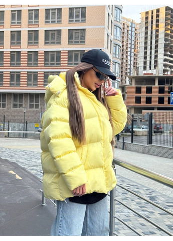 Желтый зимний Пуховик No Brand