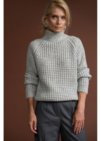 Светло-серый демисезонный свитер 2878 Bellise