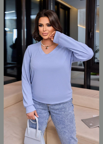 Жіночий светр трикотажний колір блакитний р.48/50 451709 New Trend (282926568)