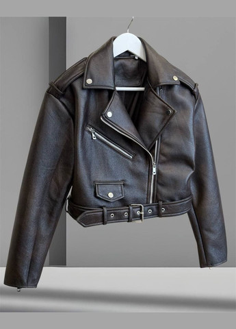 Коричневая куртка-косуха No Brand