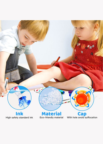 Смываемые маркеры Baby Roo 24 цвета в тубусе (JA90497) Jar Melo (338435418)