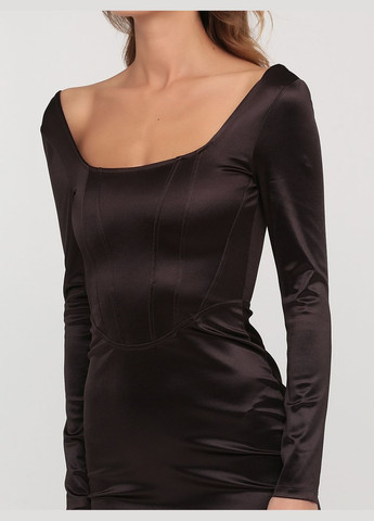 Черное кэжуал платье H&M однотонное