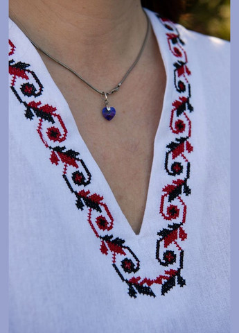 Біла вишукана жіноча вишиванка "літній цвіт" створена для поціновувачок легкого стилю та українських традицій візерунок орнамент приталена, вільна, пряма льон (330988906)