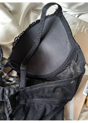 Чорна жіноча нижня білизна мереживне боді Velencosa (303422206)