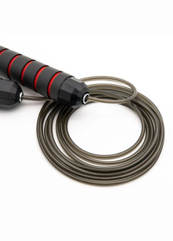 Регулируемая скоростная скакалка из стальной проволоки с ПВХ-покрытием 280см PowerPlay (296107847)