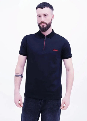Поло чоловіче Hugo Boss Zipp Handwritten Red Logo (351150527)