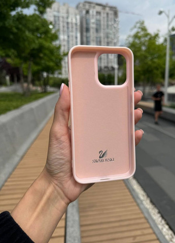 Чохол силіконовий для iPhone 14 Pro Swarovski Pink Magsafe / чохол айфон 14 про рожевий магсейф No Brand (341318275)