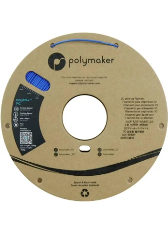 Пластик для 3D-принтера PC PolyMax TOUGH 1,75mm 0,75kg BLUE (PC02011) Polymaker (390930841)