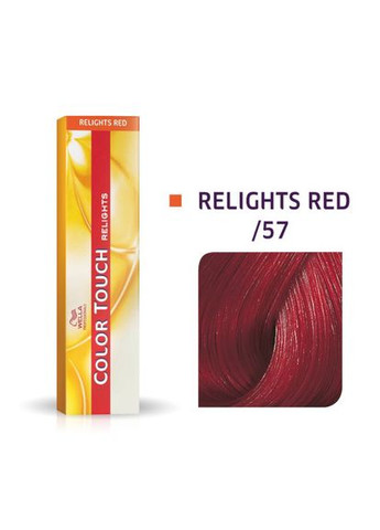 Интенсивная тонировочная кремкраска для волос Professionals Color Touch RELIGHTS RED /57 Wella Professionals (292736711)