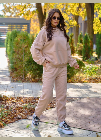 Вільний костюм з трикотажу на хутрі No Brand (313295022)