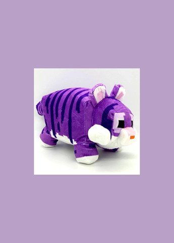 М'яка іграшка Тигр Майнкрафт 39см Фіолетовий No Brand (285792232)