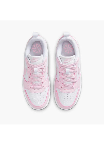 Кроссовки женские Court Borough Low Pink/White Nike белые (364836900)