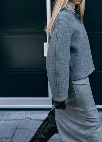 Сіра демісезонна куртка H&M