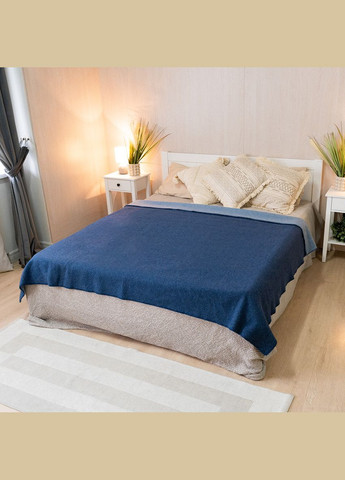 Плед-одеяло шерстяной синий/голубой 130 х 170 см Love You (306716220)