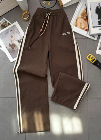 Базовые повседневные вельветовые брюки высокой посадки с лампасами и затяжками по низу. Tik-Tak (362539659)