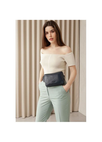 Сумка жіноча шкіряна через плече Dropbag Mini темно синя BlankNote (302008899)