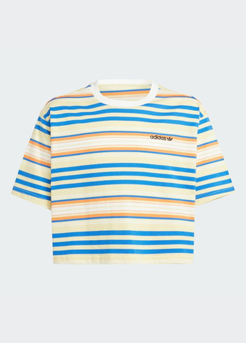 Желтая демисезонная футболка crop kids adidas