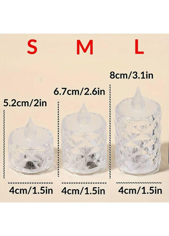 Набор декоративных свечей 6 шт светодиодный светильник LED Светодиодная настольная Чайная Свеча No Brand (295012716)