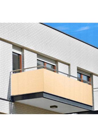 Сітка ширма для балкона 110 г/м² (1 х 5 м) Бежевий No Brand (332635384)