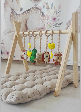 Мобіль дитячий, підлоговий, Бебі Джим + комплект підвісок Лісовичок + матрасик БОН БОН Латте No Brand (316257268)