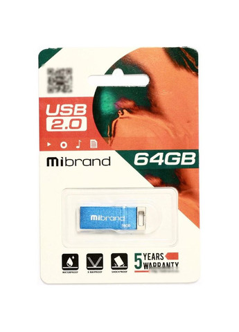 USB флеш накопичувач (MI2.0/CH64U6U) Mibrand 64gb сhameleon blue usb 2.0 (268140367)