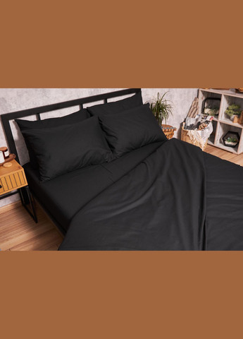 Комплект постельного белья Бязь Gold Люкс евро 200х220 наволочки 2х50х70 (MS-820002986) Moon&Star Black (288044304)