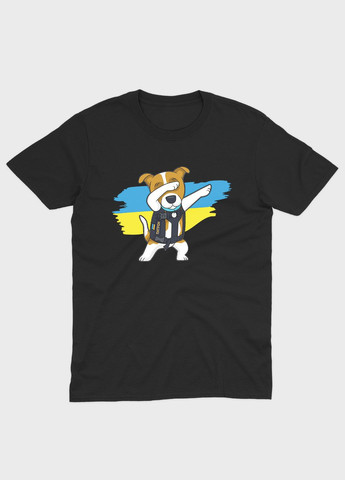 Черная демисезонная футболка для мальчика с патриотическим принтом пес патрон (ts001-2-bl-005-1-082-b) Modno