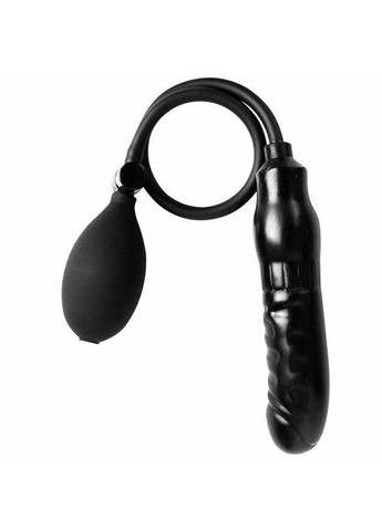 Надувной анальный расширитель делдо размер 12*2,7-4 см черного цвета, изготовленный в виде фаллоимитатора. China (360603471)