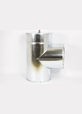 Тройник для дымохода утепленный ф150/220 нерж/оцинк 87гр (сендвич) Комінвент (317295767)